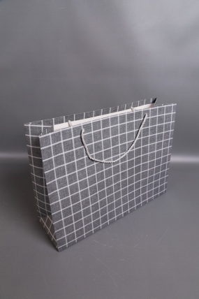 Сумка Люкс Клетка графит 47*35*15  L211  Цена за 1шт