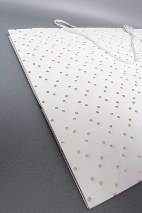 Сумка ЛЮКС Кнопки металл 50*40*15 белый  L1994