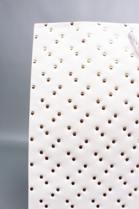 Сумка ЛЮКС Кнопки металл 50*40*15 белый  L1994