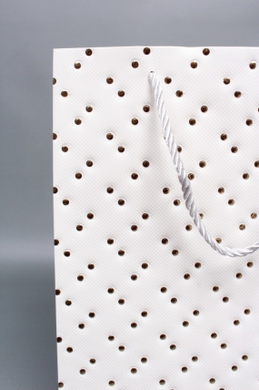 Сумка ЛЮКС Кнопки металл 26*32*12 белый  L1992