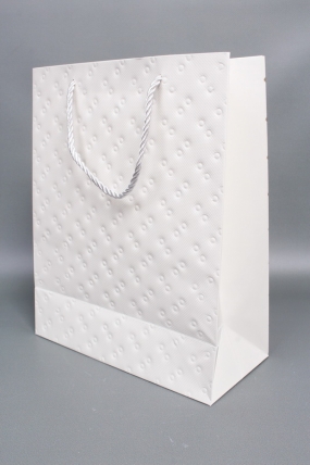 Сумка ЛЮКС Кнопки металл 26*32*12 белый  L1992