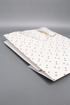 Сумка ЛЮКС Кнопки металл 26*32*12 белый  L1992