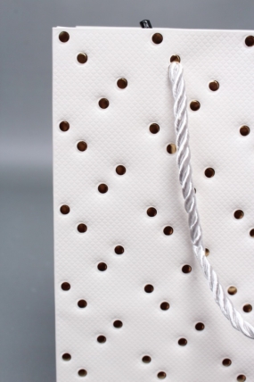 Сумка ЛЮКС Кнопки металл 23*18*10 белый  L1991