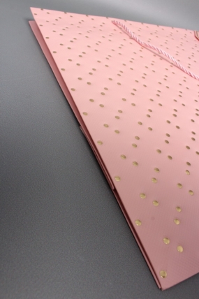 Сумка ЛЮКС Кнопки металл 50*40*15 розовый  L1994