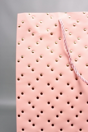 Сумка ЛЮКС Кнопки металл 31*42*12 розовый  L1993