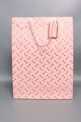 Сумка ЛЮКС Кнопки металл 31*42*12 розовый  L1993