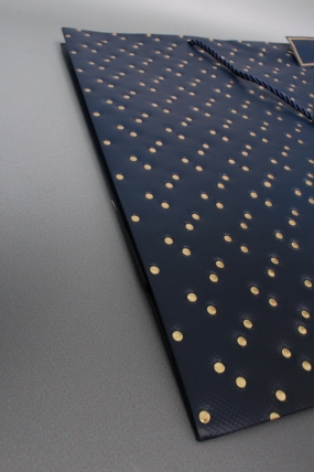 Сумка ЛЮКС Кнопки металл 50*40*15 синий  L1994