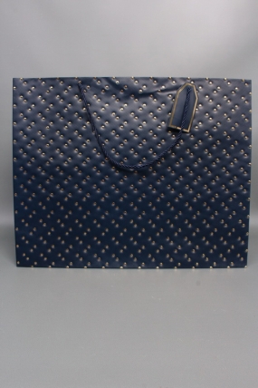 Сумка ЛЮКС Кнопки металл 50*40*15 синий  L1994