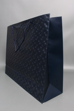 Сумка ЛЮКС Кнопки металл 50*40*15 синий  L1994