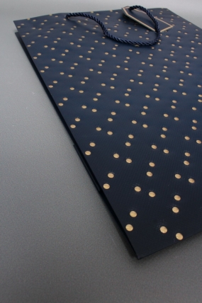 Сумка ЛЮКС Кнопки металл 31*42*12 синий  L1993