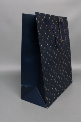 Сумка ЛЮКС Кнопки металл 26*32*12 синий  L1992