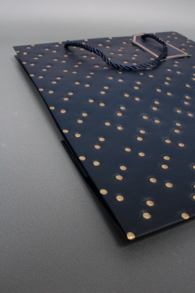 Сумка ЛЮКС Кнопки металл 26*32*12 синий  L1992