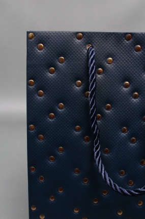 Сумка ЛЮКС Кнопки металл 23*18*10 синий  L1991