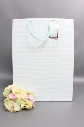 Сумка Люкс Лак тиснение кожа 31*42*12 голубой L223