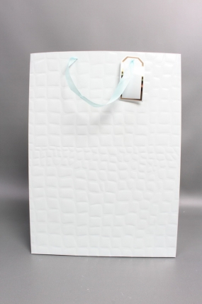 Сумка Люкс Лак тиснение кожа 31*42*12 голубой L223