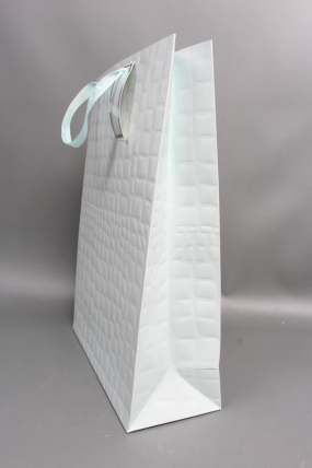 Сумка Люкс Лак тиснение кожа 31*42*12 голубой L223