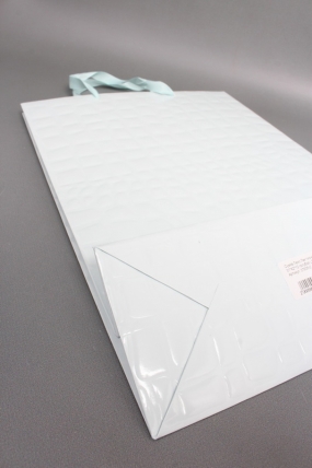 Сумка Люкс Лак тиснение кожа 31*42*12 голубой L223