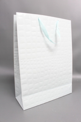 Сумка Люкс Лак тиснение кожа 31*42*12 голубой L223