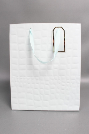 Сумка Люкс Лак тиснение кожа 26*32*12 голубой L224