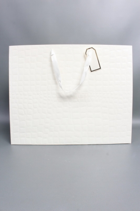 Сумка Люкс Лак тиснение кожа 50*40*15 молочный L494