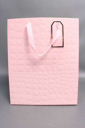 Сумка Люкс Лак тиснение кожа 26*32*12 персик L224