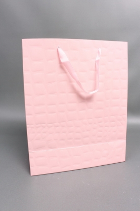 Сумка Люкс Лак тиснение кожа 26*32*12 персик L224