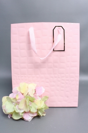 Сумка Люкс Лак тиснение кожа 26*32*12 персик L224