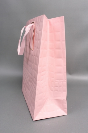 Сумка Люкс Лак тиснение кожа 26*32*12 персик L224