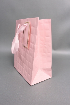 Сумка Люкс Лак тиснение кожа 18*23*10 персик L226