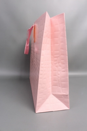 Сумка Люкс Лак тиснение кожа 50*40*15 розовый L494