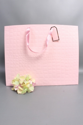 Сумка Люкс Лак тиснение кожа 50*40*15 розовый L494