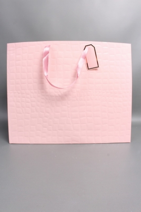 Сумка Люкс Лак тиснение кожа 50*40*15 розовый L494