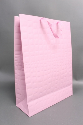 Сумка Люкс Лак тиснение кожа 31*42*12 розовый L223