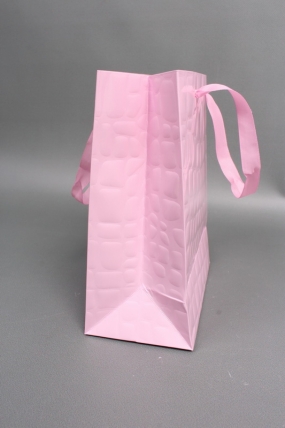 Сумка Люкс Лак тиснение кожа 18*23*10 розовый L226