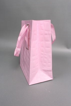 Сумка Люкс Лак тиснение кожа 18*23*10 розовый L226