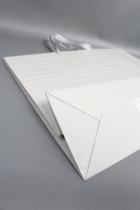 Сумка Люкс Лак тиснение кожа 50*40*15 серый L494