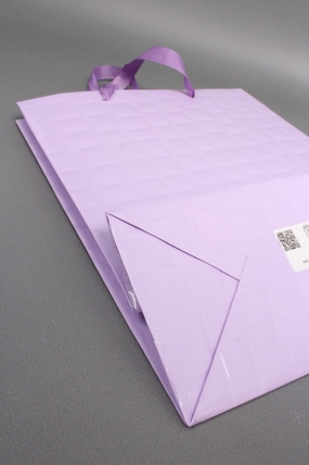 Сумка Люкс Лак тиснение кожа 26*32*12 сирень L224