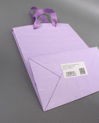 Сумка Люкс Лак тиснение кожа 18*23*10 сирень L226