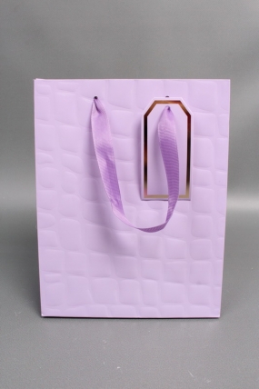 Сумка Люкс Лак тиснение кожа 18*23*10 сирень L226