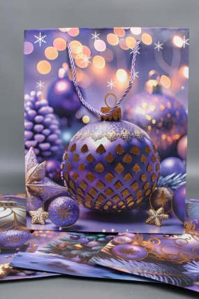 Сумка ЛЮКС Новогодняя ночь НГ с блестками 26*32*12  N1938