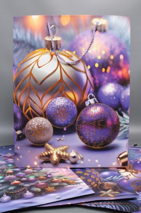 Сумка ЛЮКС Новогодняя ночь НГ с блестками 31*41*12  N1939