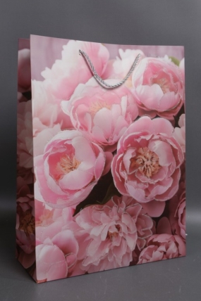 Сумка Люкс Пионы с блестками  31*42*12  L244 Цена за 1шт