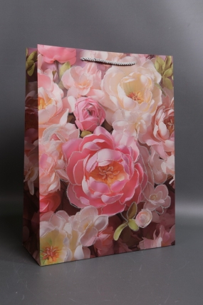 Сумка Люкс Пионы с блестками  31*42*12  L244 Цена за 1шт