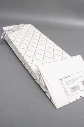 Сумка Люкс под Бутылку Алмазный узор 36*12*9 белый L580