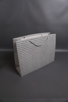 Сумка Люкс Полоска серая 47*35*15  L211  Цена за 1шт