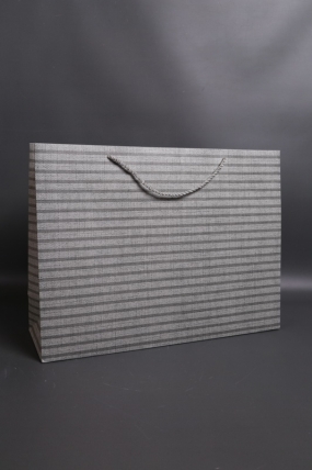 Сумка Люкс Полоска серая 47*35*15  L211  Цена за 1шт