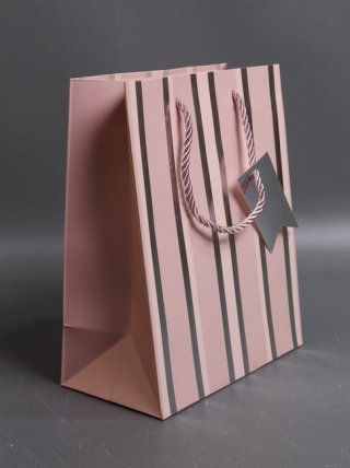 Сумка Люкс Полосы металл  18*23*10  розовый   L570