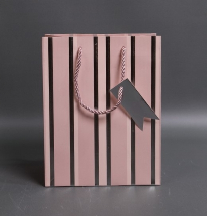 Сумка Люкс Полосы металл  18*23*10  розовый   L570