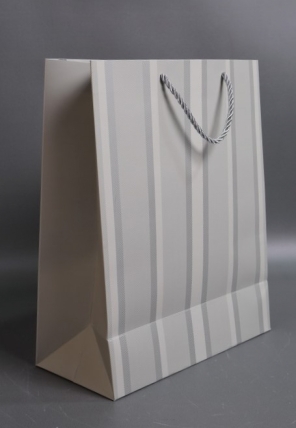 Сумка Люкс Полосы металл  32*26*12  серый  L569