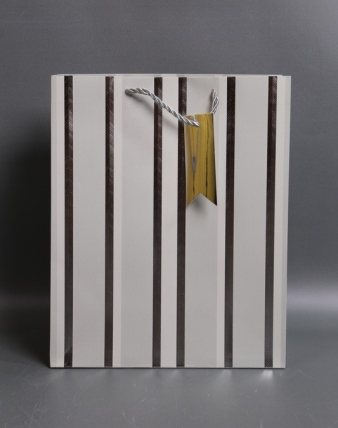 Сумка Люкс Полосы металл  32*26*12  серый  L569